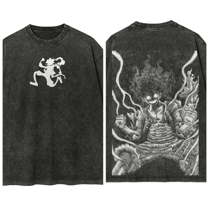 Printed Short Sleeve T-Shirt Casual Summer Wear Men's Street Clothing Men's T-Shirt Washed and Old Comfortable Pop