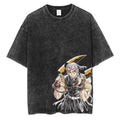 YG Anime Demon Slayer Kamado Tanjirou Graphic Print T Shirt Men Manga Tshirts Washed Cotton T-shirt Harajuku Male Vintage Tee