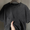 Jujutsu Kaisen T Shirt Set Men Vintage Washed Cotton Short Sleeve Tops 2025 Summer Anime Graphic Tees Double Character Back