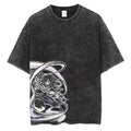 YG Anime Demon Slayer Kamado Tanjirou Graphic Print T Shirt Men Manga Tshirts Washed Cotton T-shirt Harajuku Male Vintage Tee