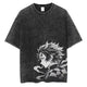 YG Anime Demon Slayer Kamado Tanjirou Graphic Print T Shirt Men Manga Tshirts Washed Cotton T-shirt Harajuku Male Vintage Tee
