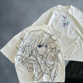 Demon Slayer Tomioka Giyuu Graphic T-shirt Mens Womens Oversized Y2k Short Sleeve Crew Neck Couple Cotton Female Male Clothing